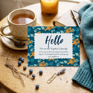 Hello New Neighbor Card   Family Introduction Card
