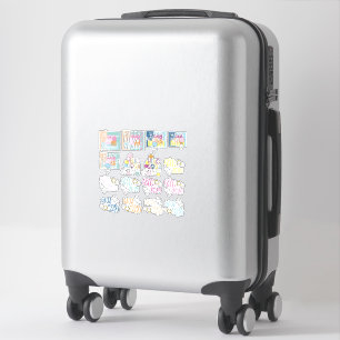 Hello New Year 2024 With Playing Cats Sticker