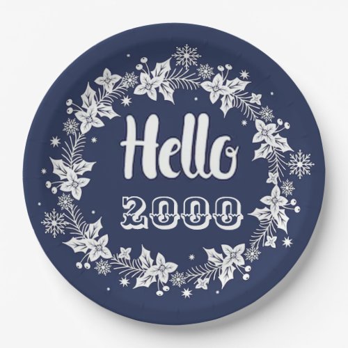 Hello New Year New Year Party Paper Plates