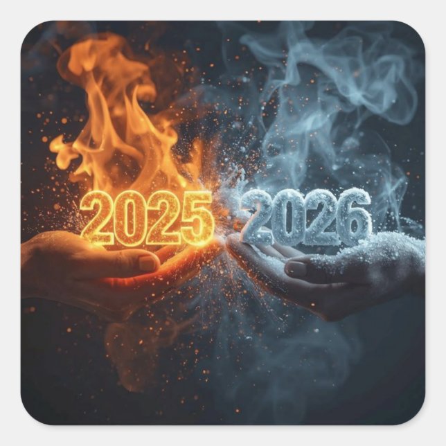 Hello New Year Vibes Sticker (Front)