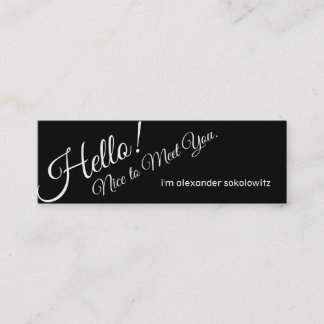 Hello! Nice to Meet You! Profile Business Card