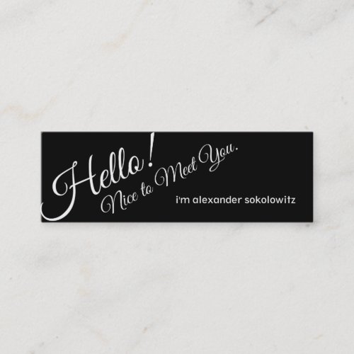 Hello! Nice to Meet You! Profile Business Card