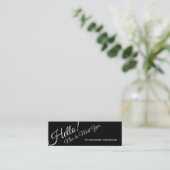 Hello! Nice to Meet You! Profile Business Card (Standing Front)
