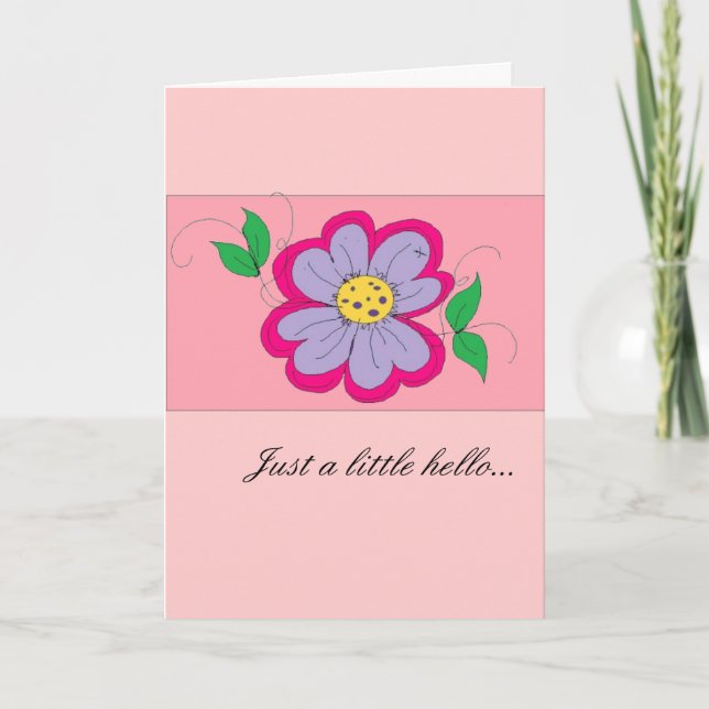 Hello notecard -blank inside (Front)