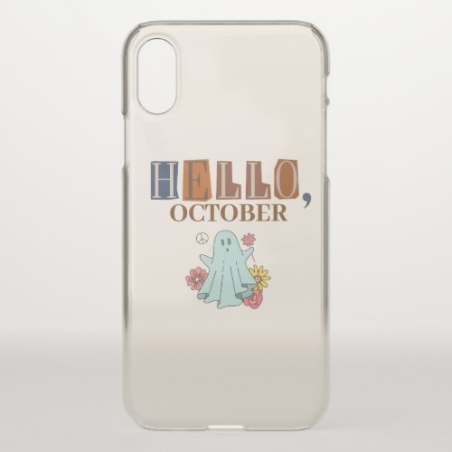 Hello October Halloween Boo Pumpkin X11121314 iPhone X Case