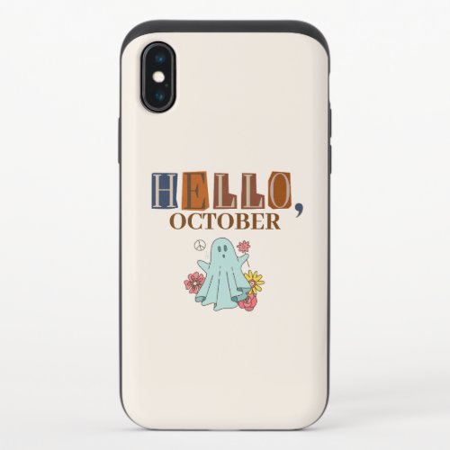 Hello October Halloween Boo Pumpkin X11121314 iPhone X Slider Case