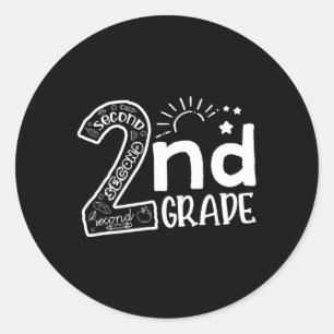 Hello On To 2nd Grade Teachers Boys and Team Secou Classic Round Sticker