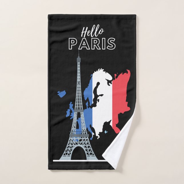 Hello Paris Design Bath Towel Set (Hand Towel)