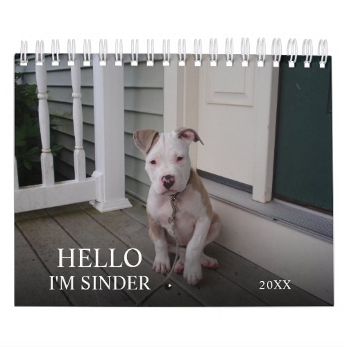 Hello Pet Puppy Custom Calendar