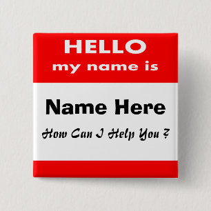 Hello Pinback Button