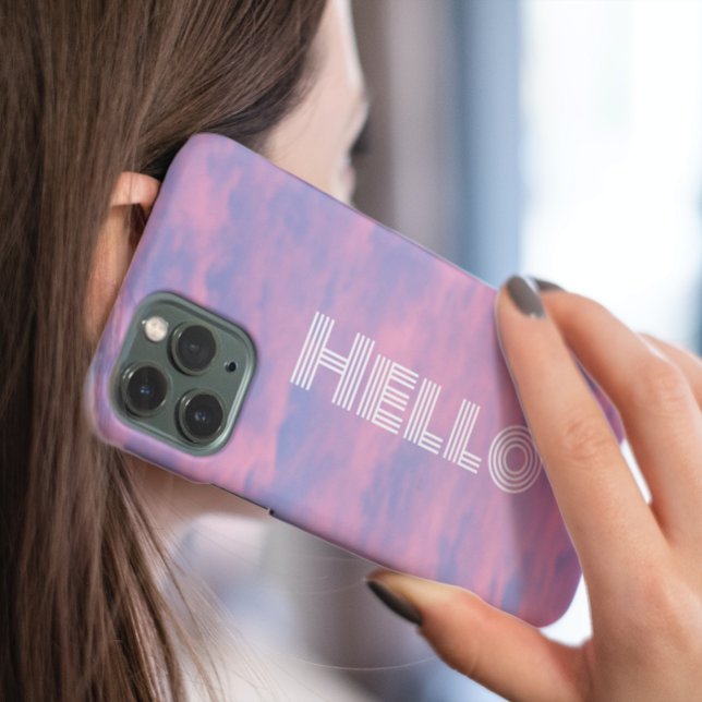 Hello Pink Clouds in Sky Case-Mate iPhone Case (In Situ)