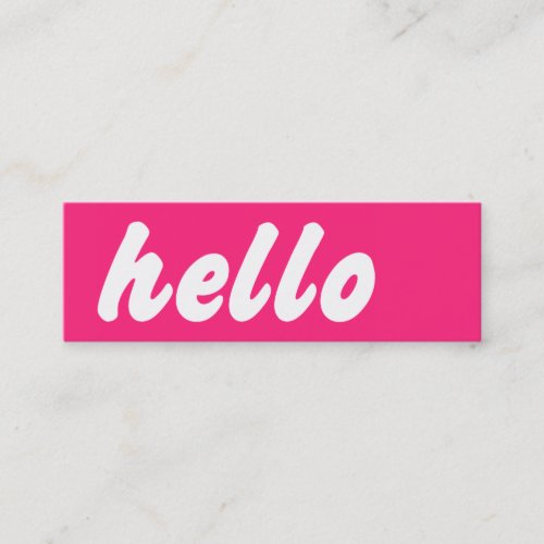Hello Pink Business Card Template