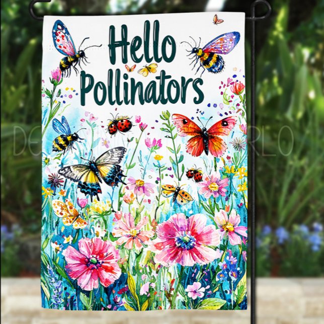 Hello Pollinators Garden Flag (Creator Uploaded)