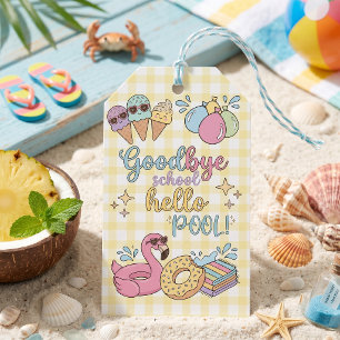 Hello Pool Party Yellow Caro Gift Tags
