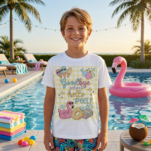 Hello Pool Party Yellow Caro T-Shirt