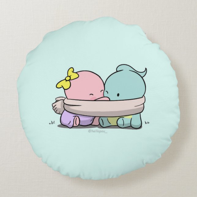 Hello Pou Pillow (Back)