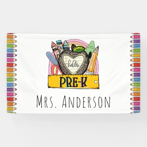 Hello Pre_k Back to School Classroom Banner