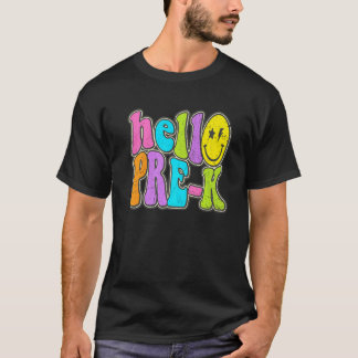 Hello Pre K Back To School Teacher Student Boy Gi T-Shirt