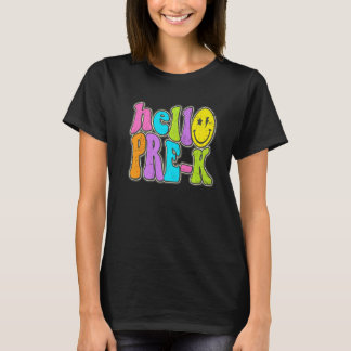 Hello Pre K Back To School Teacher Student Boy Gi T-Shirt