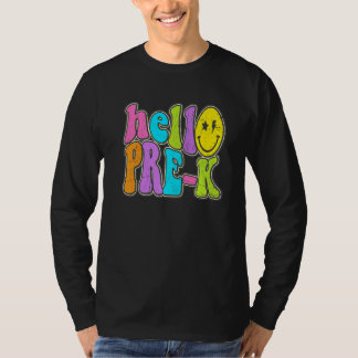 Hello Pre K Back To School Teacher Student Boy Gi T-Shirt