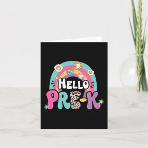 Hello Pre-K Back To School Teachers Kids First Day Card