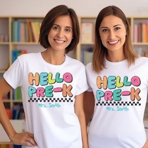 Hello Pre-K Customizable Tshirt