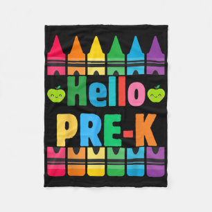Hello Pre-k Pencils Back To School Teacher Student Fleece Blanket