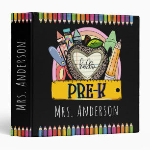 Hello Pre-k, Pre k Classroom 3 Ring Binder