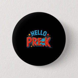 Hello pre-k preschool squad spider back to school button