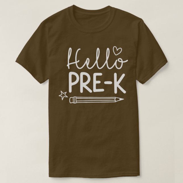 Hello Pre K Teacher  T-Shirt (Design Front)