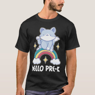 Hello Pre-K with Cat for School T-Shirt