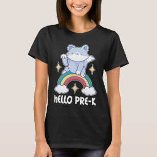 Hello Pre K with Cat for School T-Shirt