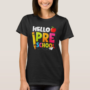 Hello Preschool Back To School Boys Girls Kids Tea T-Shirt