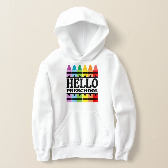 Hello Preschool Back to School Hoodie (Laydown)