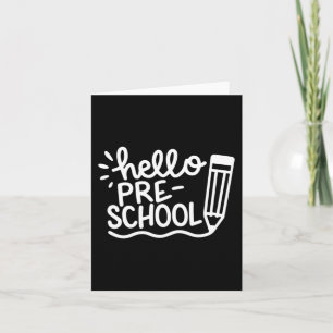 Hello Preschool Kids Back to School Outfits for Gi Card