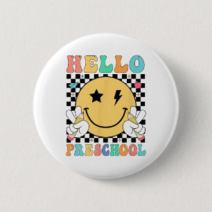 Hello Preschool Teacher Kids Team Pre-k Pre K Back Button