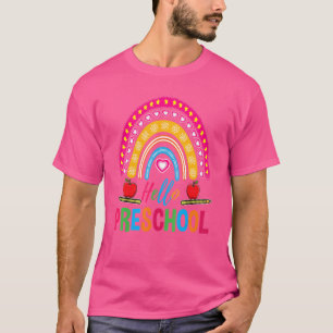Hello Preschool Teacher Rainbow T-Shirt