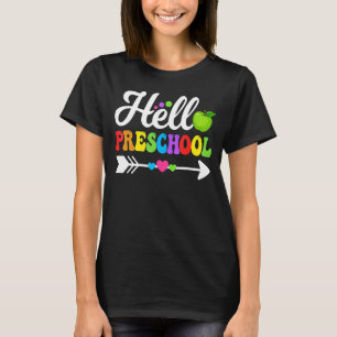 Hello Preschool Teacher Student Back To School Boy T-Shirt