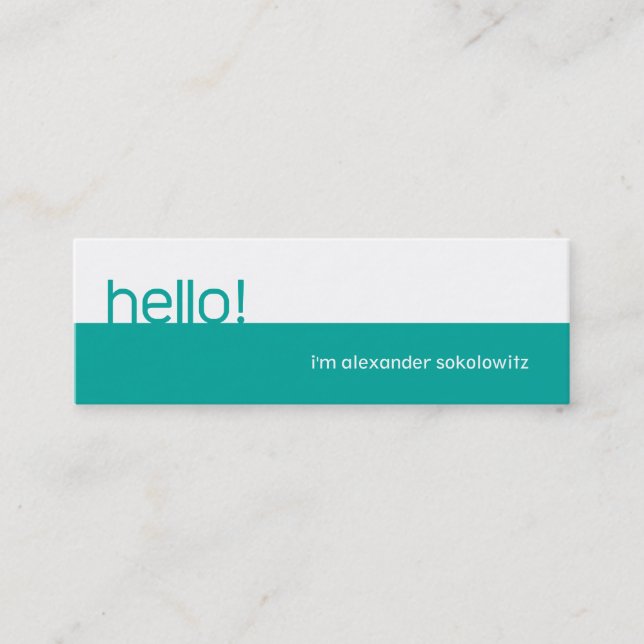 Hello! Profile Business Card (Front)