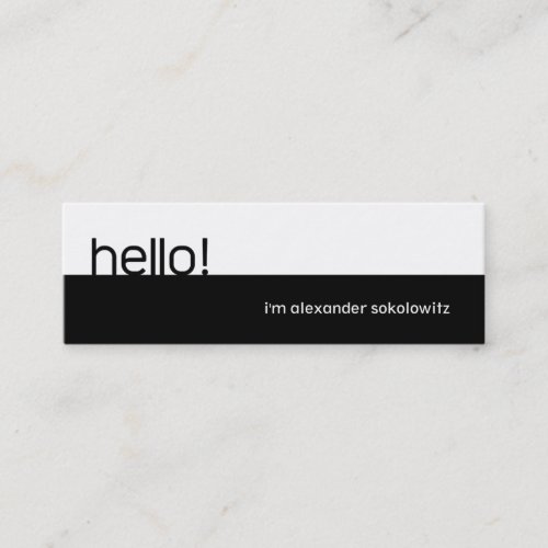Hello! Profile Business Card