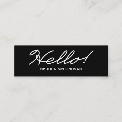 Customizable Hello! Profile Business Card