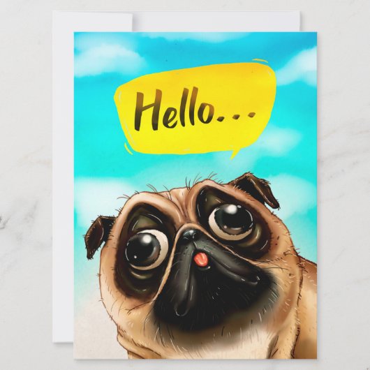 Hello Pug Gift Idea, Pug Owner, Dog Lover Gift (Front)
