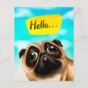 Hello Pug Gift Idea, Pug Owner, Dog Lover Gift Flyer