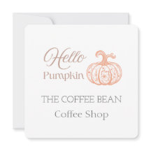 Hello Pumpkin Autumn Café, Fall Coffee Shop Brand