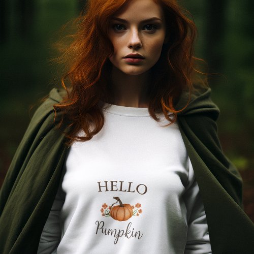 Hello Pumpkin Autumn Sweatshirt  Fall Fashion