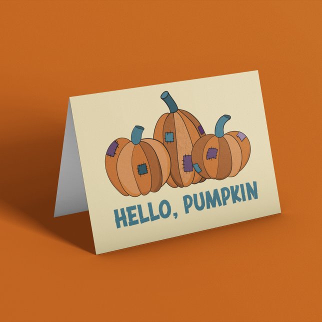 Hello, Pumpkin Blank Fall Autumn Pumpkins Card (Creator Uploaded)