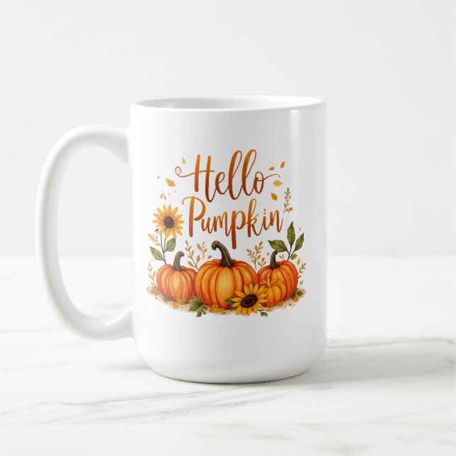 Hello Pumpkin Coffee Mug (Left)