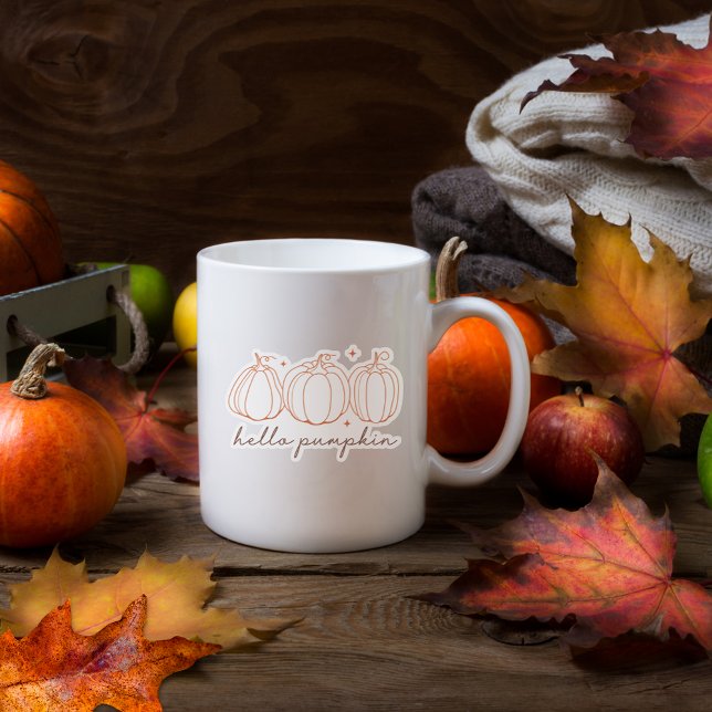 Hello Pumpkin Contour Custom-Cut  Sticker (Creator Uploaded)