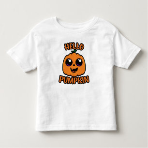 Hello Pumpkin Cute Halloween Jack-O-Lantern Toddler T-shirt