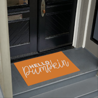 Hello Pumpkin Door Mat